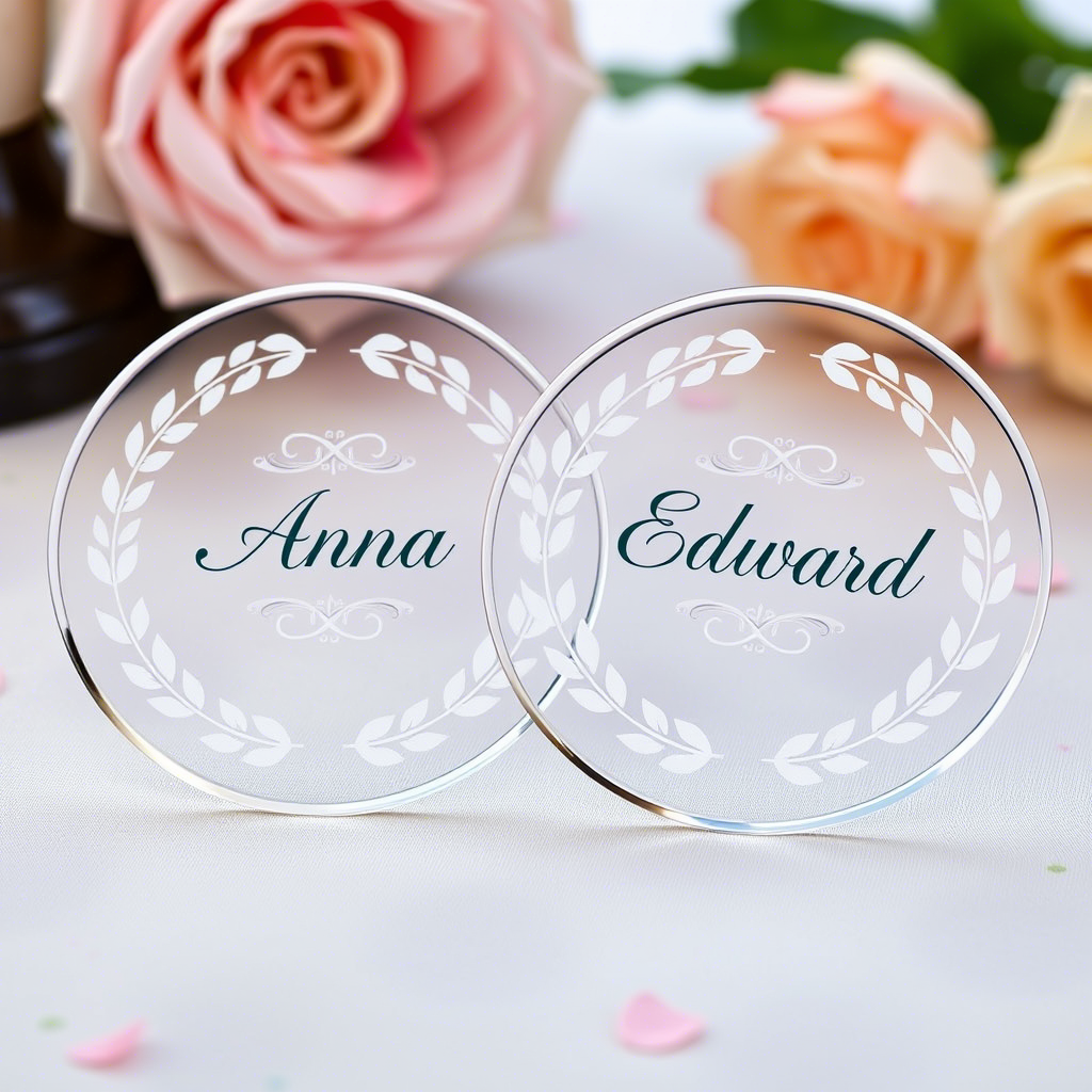 Custom round acrylic coasters